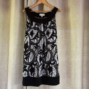Ronni Nicole black & white print sleeveless dress